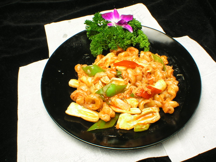 粤菜1387酱爆什菌虾球