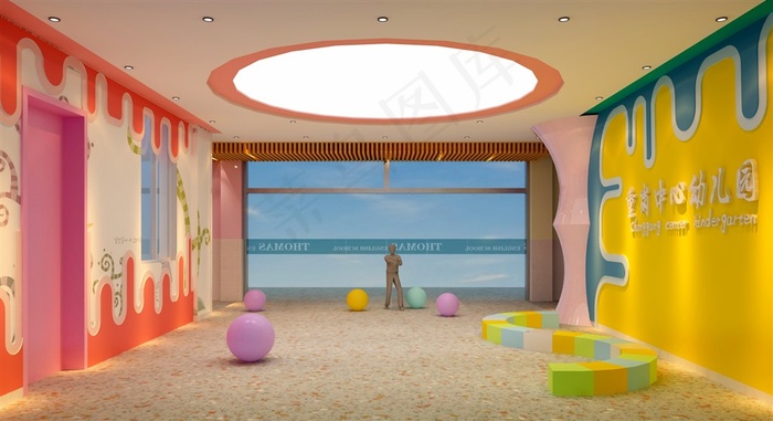 幼儿园接待大厅设计
