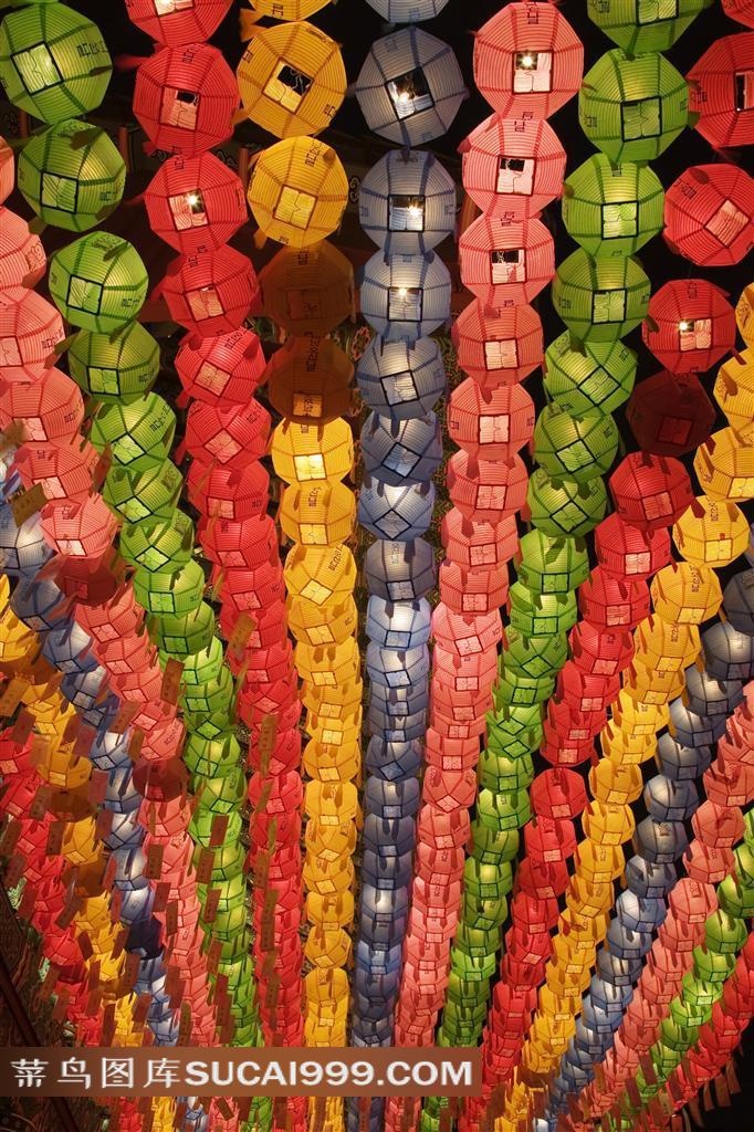 节日彩灯摄影素材