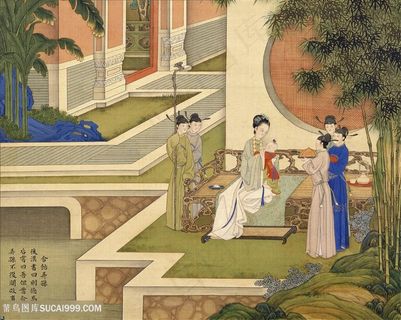 含饴弄孙古代贤德皇后绘画图片