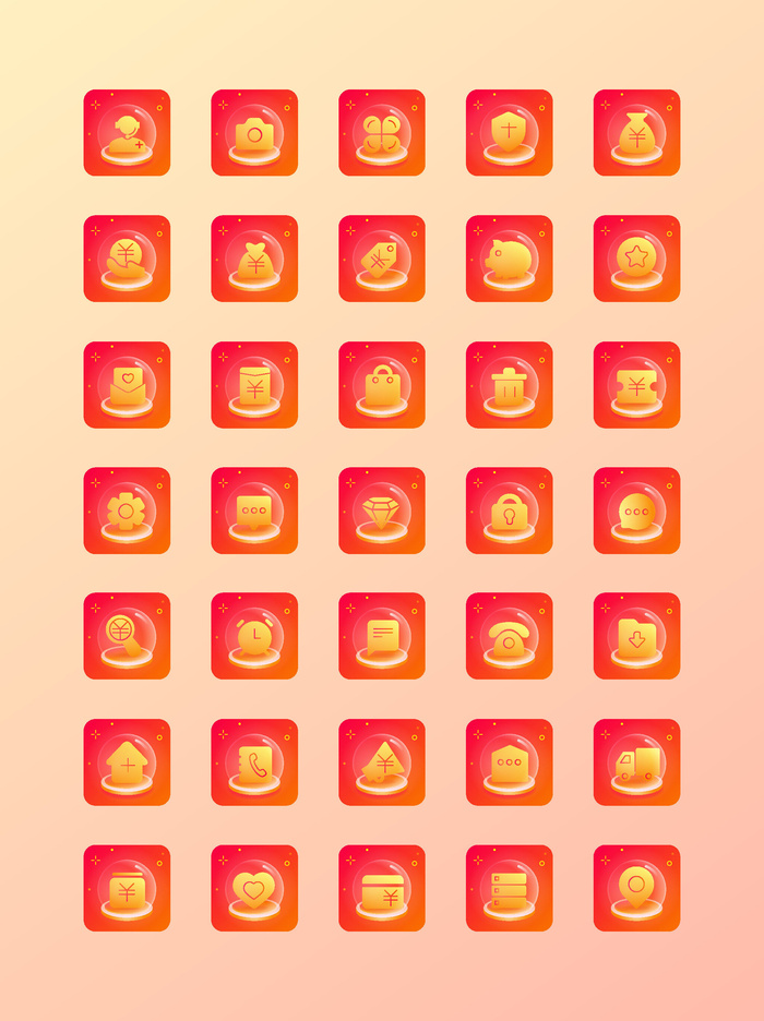 彩色icon手机线性小图标UI素材AI矢量图psd设计源文件app菜单分类ai矢量模版下载