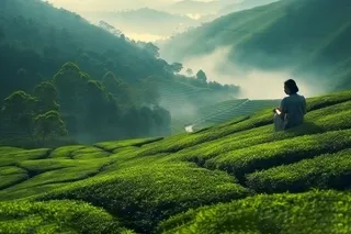 茶园自然风光山川背景