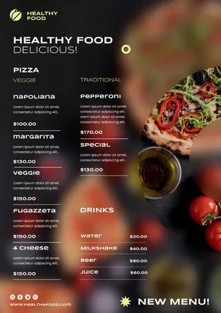 餐厅菜单菜谱模板