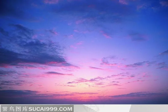 夕阳晚霞霞光天空云朵蓝天云层