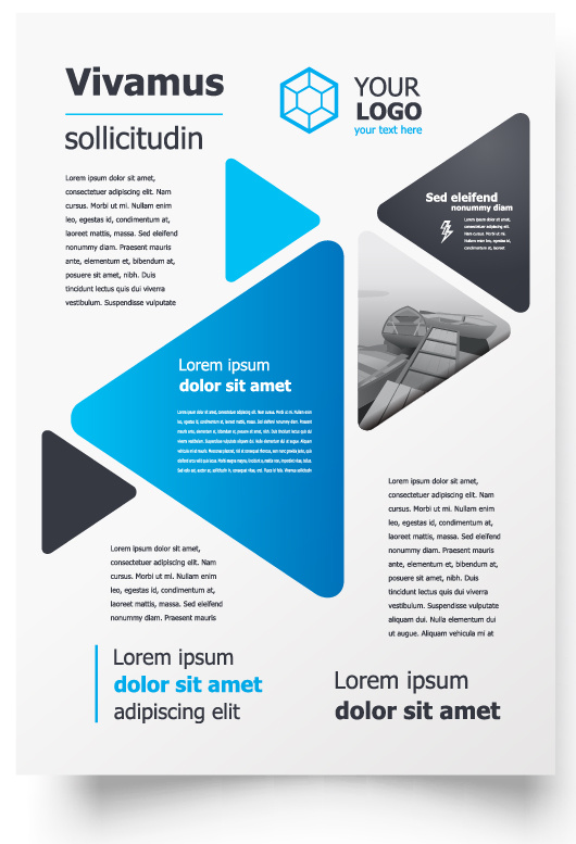 包装宣传册设计模板传单页抽象商务宣传册A4模板创意封面趋势宣传