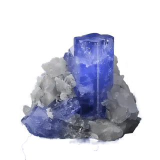 晶石蓝色矿石免抠图