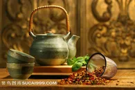 茶具背景图片