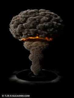 军事武器-原子弹爆炸黑云