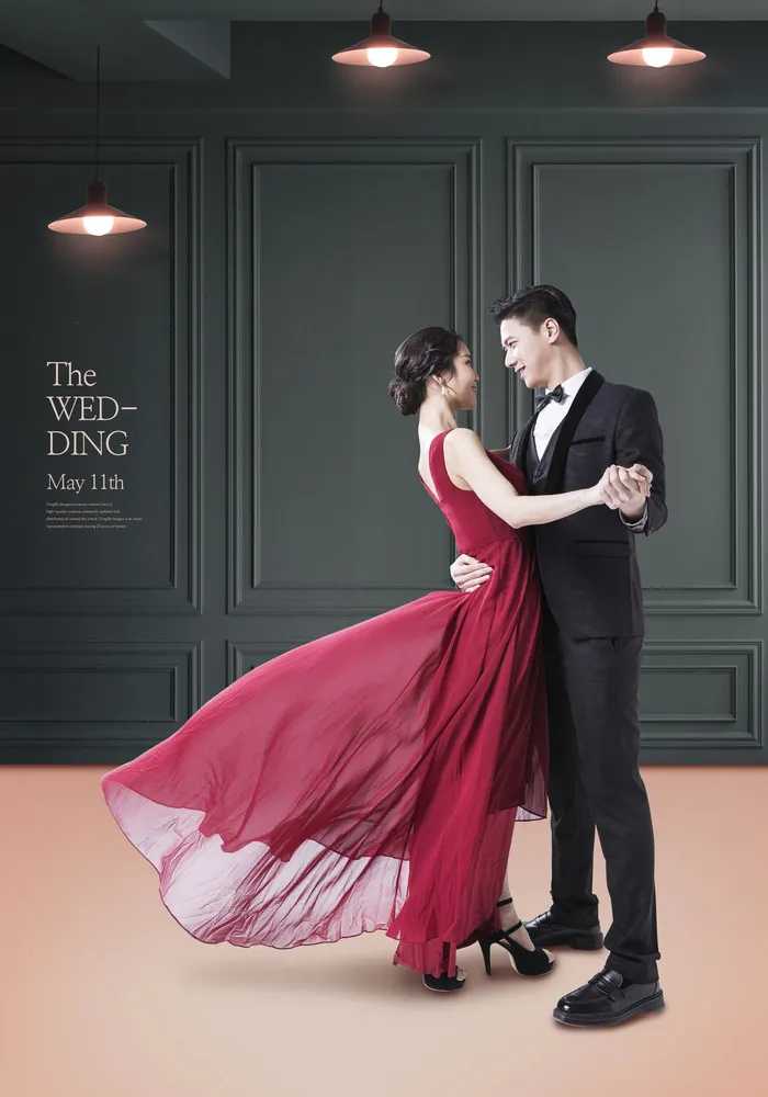 现代韩式结婚婚礼背景psd模版下载