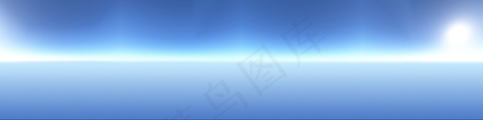 蓝色天空中白色光晕上的太阳