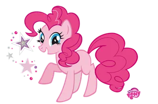 红色小马卡通素材简笔