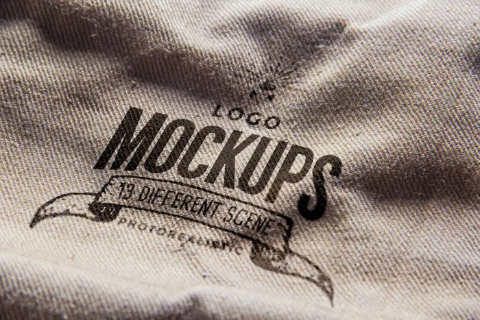 布料展示样机psd模版下载