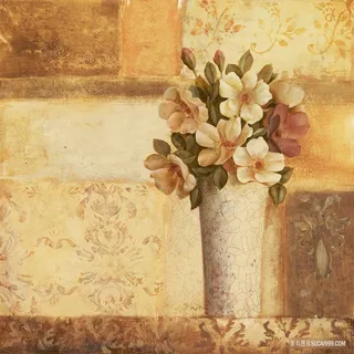 静物花卉复古插画