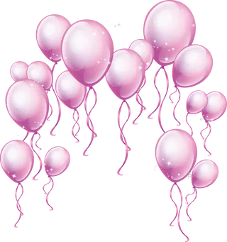 气球紫色卡通