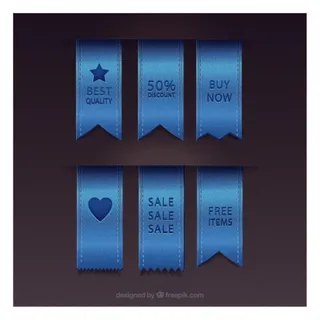 免抠促销丝带标签