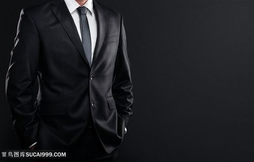 黑色西服的商务男人图片