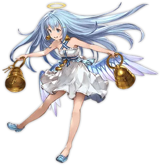 可爱长发天使女孩素材素材简笔