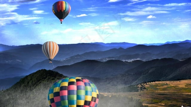 气球, 山, 景观, 冒险, 天空, 风, 植被, 云