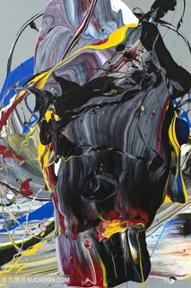 彩色水墨抽象艺术挂画 彩色水墨抽象艺术挂画