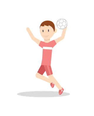 打排球的运动员插画