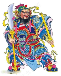 国画门神画 国画门神画