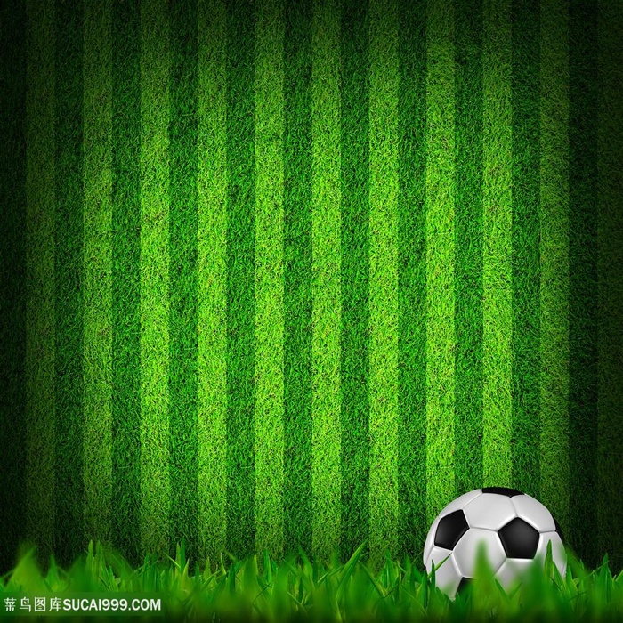 草坪上足球高清图片