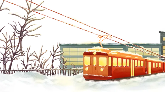 冬至大雪小雪冬季火车