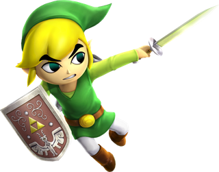 绿色林克卡通人物立体