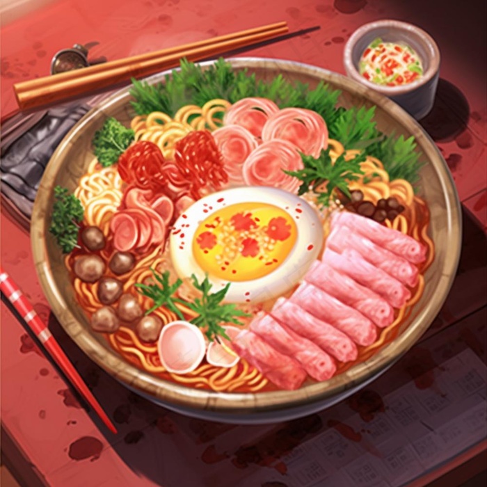美食食物面条麻辣烫插画素材(1024x1024)