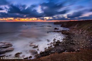 高清唯美傍晚海边风景图片