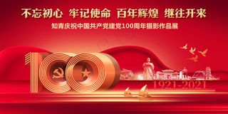 建党100周年党建宣传海报