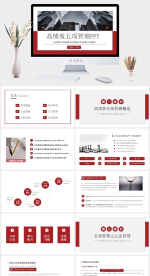 绩效管理PPT模板预览图