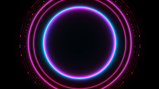 光圈彩色荧光色科技黑暗背景