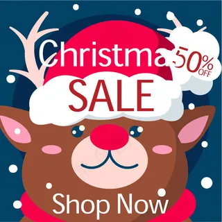 卡通圣诞节促销海报