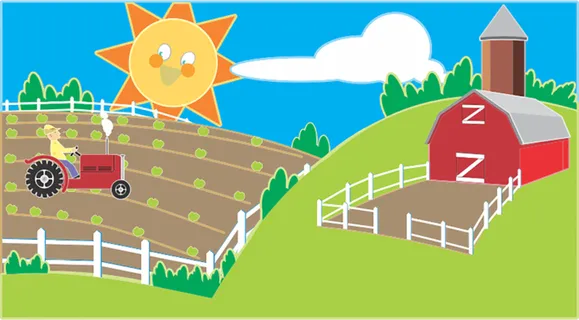 卡通画现代农业