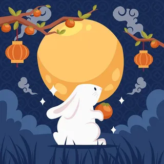 中秋节矢量插画