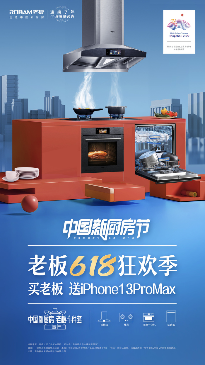 新款老板电器618活动海报