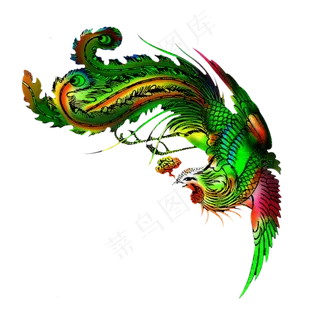 凤凰图腾卡通手绘祥云