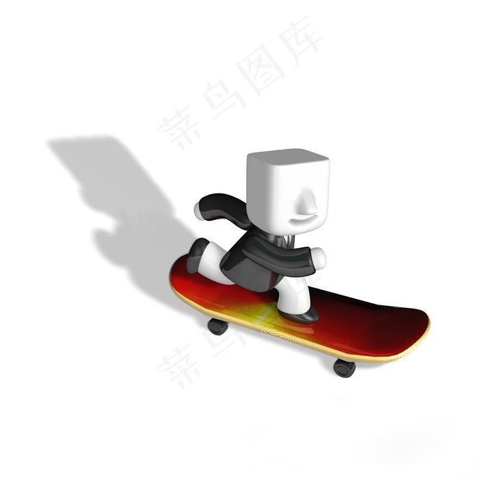 踩着滑板的男人