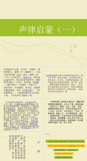 声律音乐音律启蒙PPT模板ppt模版预览图