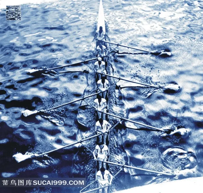 集体划桨的运动员 集体划桨的运动员