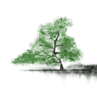 清明元素古风中式清明节山水画中国风