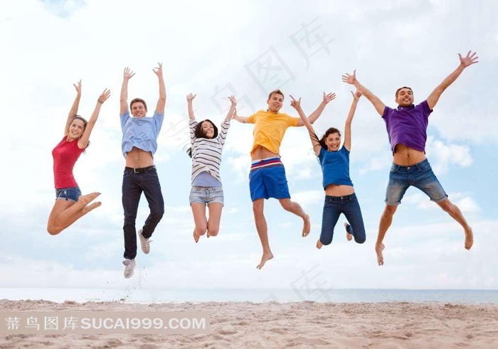 蹦跳在空中的朋友们