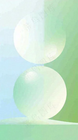 清新渐变背景前的彩色圆球，时尚