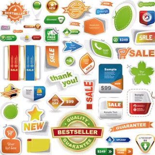免抠促销标签矢量