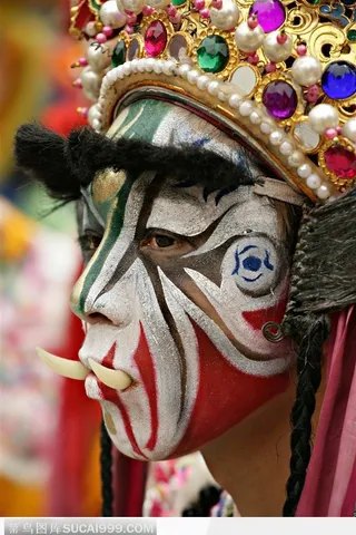 中华传统文化-京剧面孔侧面