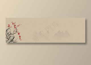中国风水墨banner海报背景