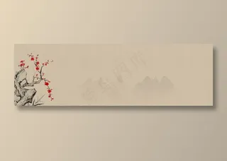 中国风水墨banner海报背景
