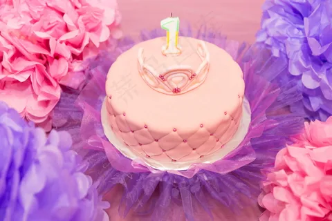 浪漫粉色奶油生日蛋糕图片 浪漫粉色奶油生日蛋糕图片