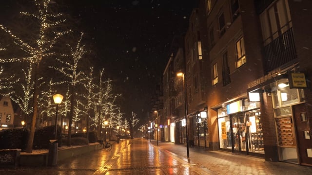 雪, 寒冷的, 冬天, 黑暗的, 夜晚, , 晚上